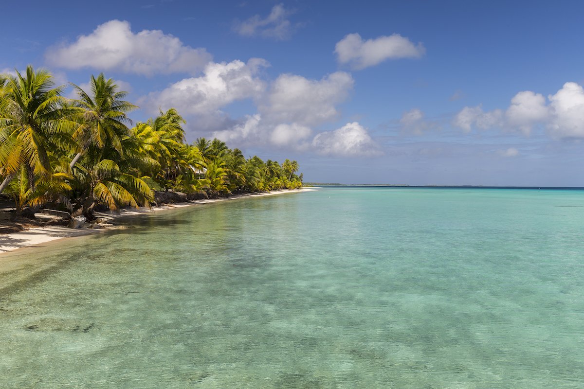 paradiesische landschaften in polynesien lagune in polynesien