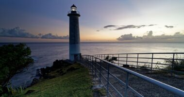 lighthouse sunset