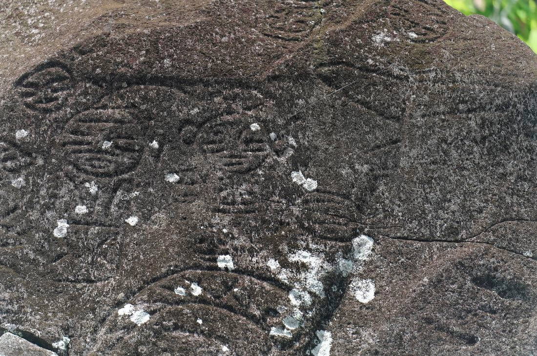 amerindian era curved rocks trois rivieres in guadeloupe