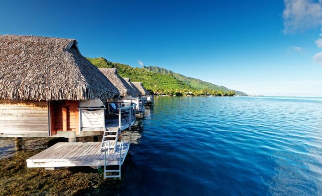 overwater bungalows in moorea