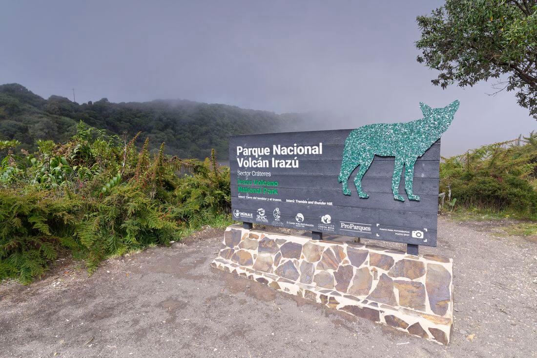 Eingang zum Vulkan Irazu irazu-nationalpark costa rica