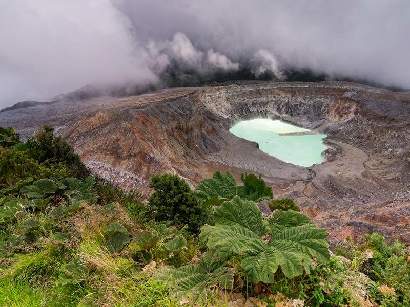 volcano Poas Discovering of volcano Poas in Costa Rica