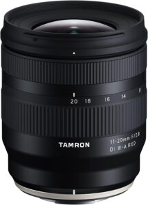 l'objectif Tamron 11-20mm f/2.8 Di III-A RXD en monture x