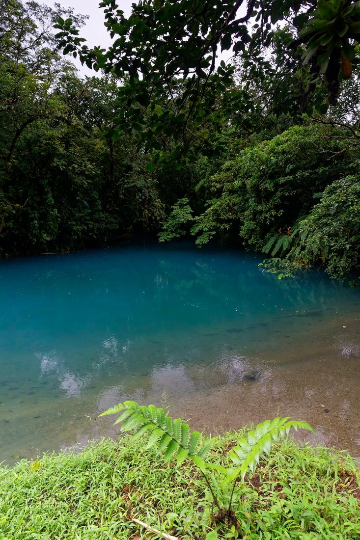 Tenorio-Wasserfall blauer fluss tenorio-nationalpark
