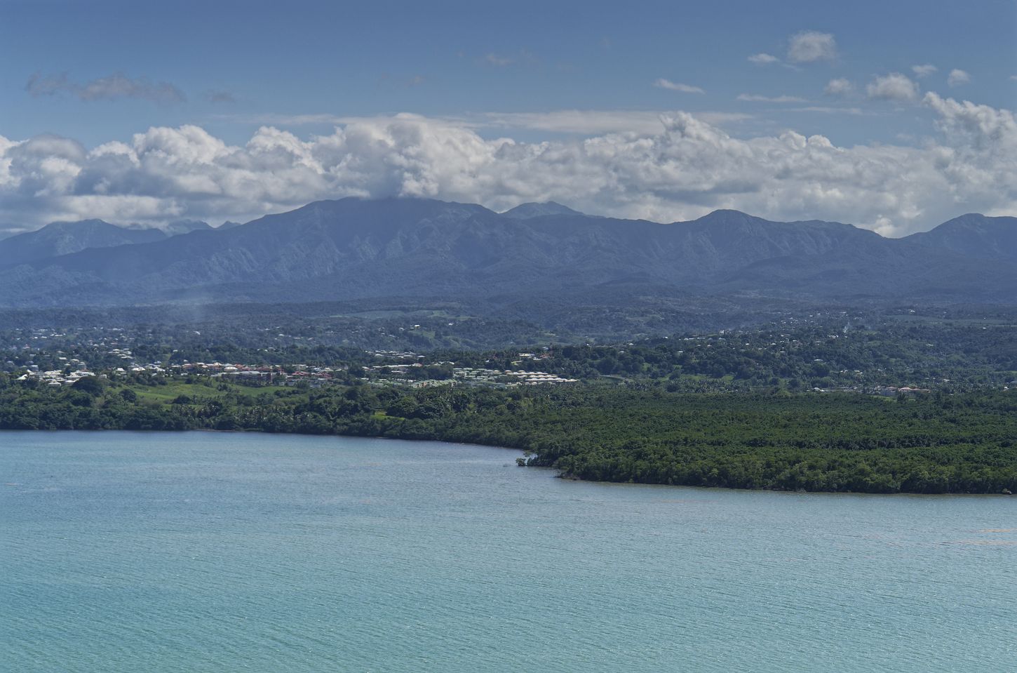 vue de la basse terre en hydravion vue mangrove et basse terre