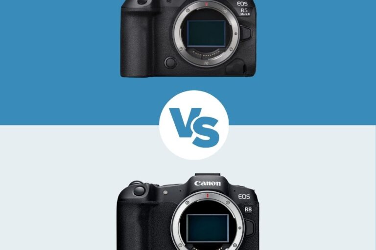 Canon R5 Mark II vs Canon R8 Canon R5 Mark II vs Canon R8 comparatif