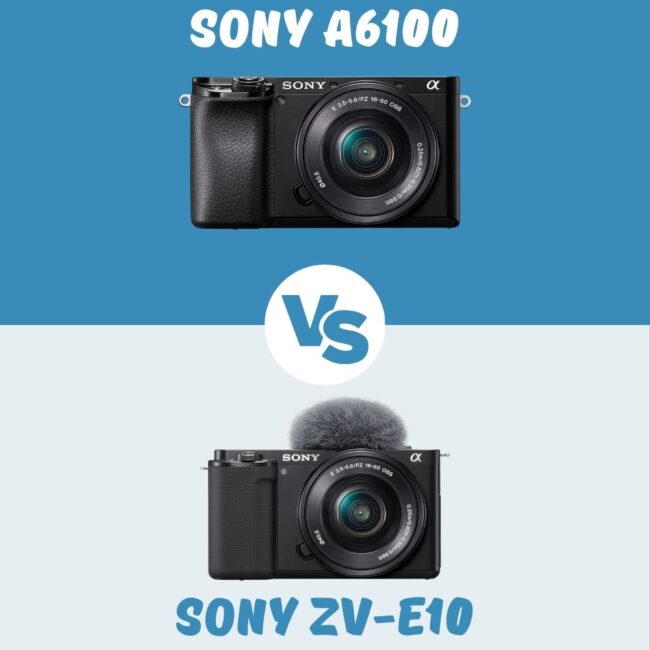 Sony a6100 vs Sony ZV-E10 comparatif
