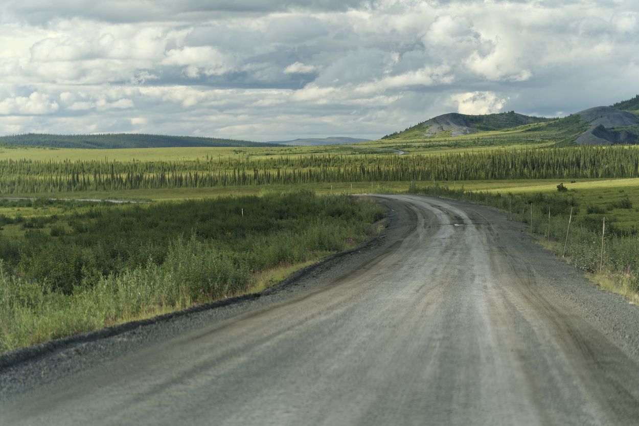 route de la dempster highway route sur la Dempster Highway