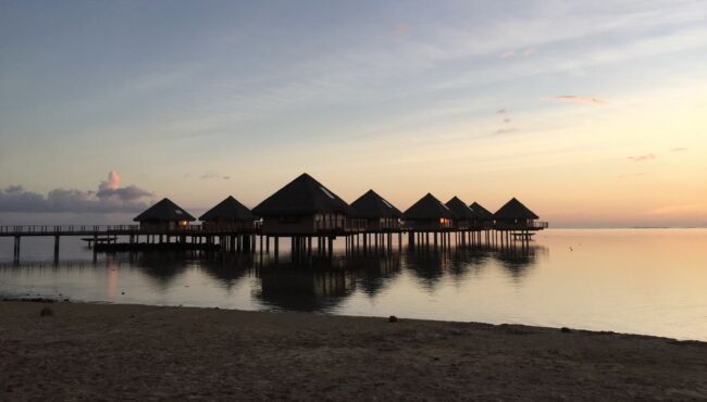 beach on tahiti island