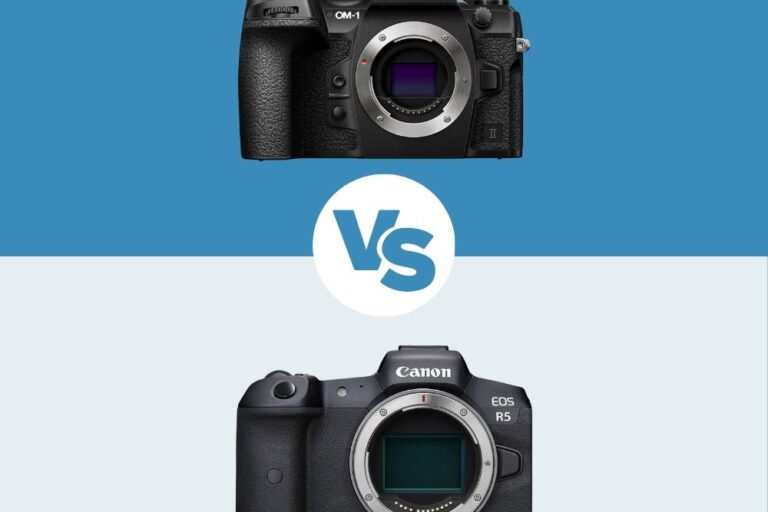 OM SYSTEM OM-1 Mark II vs Canon R5 om system om-1 mark II vs canon r5 comparaison