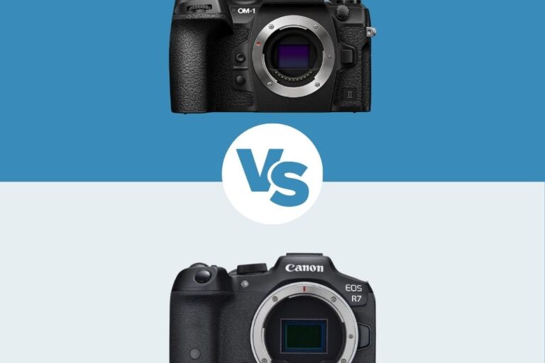 OM SYSTEM OM-1 Mark II vs Canon R7 om system om-1 mark II vs canon R7 comparaison