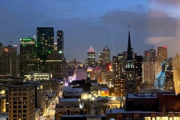 Montreal la nuit Vue de l'hôtel à Montreal