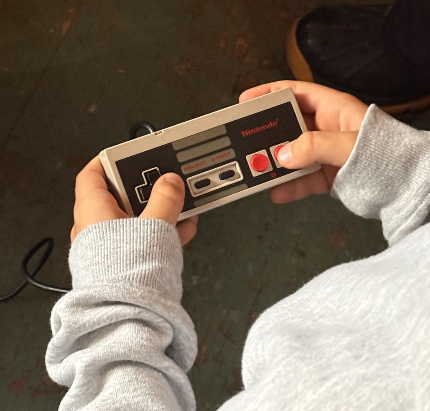 Nintendo-Spiel vor dem Start spiel vor dem schlitten