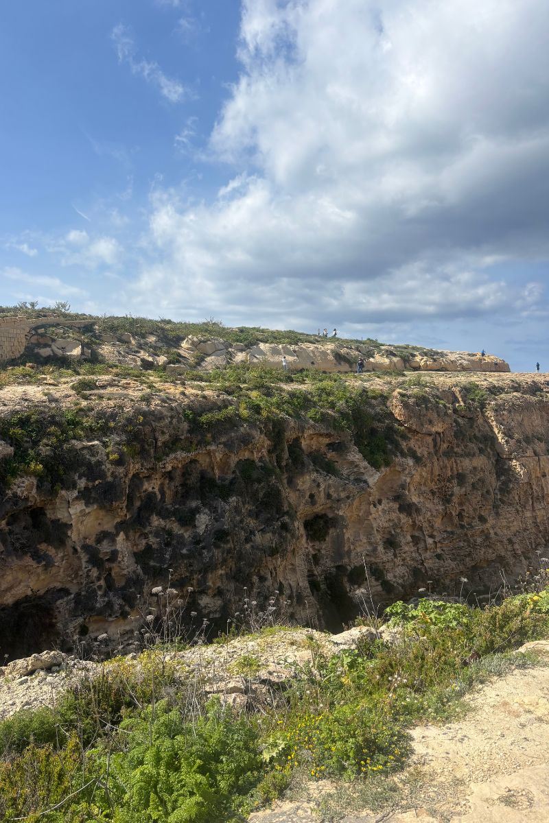 Wied il-Mielah gozo arrivée à wied il-mielah gozo malte