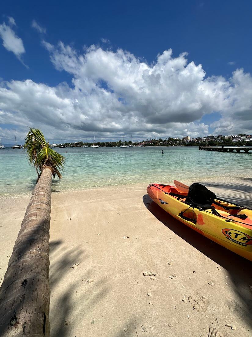 Kajakfahren auf der Îlet Gosier sich auf der Insel Gosier fortbewegen