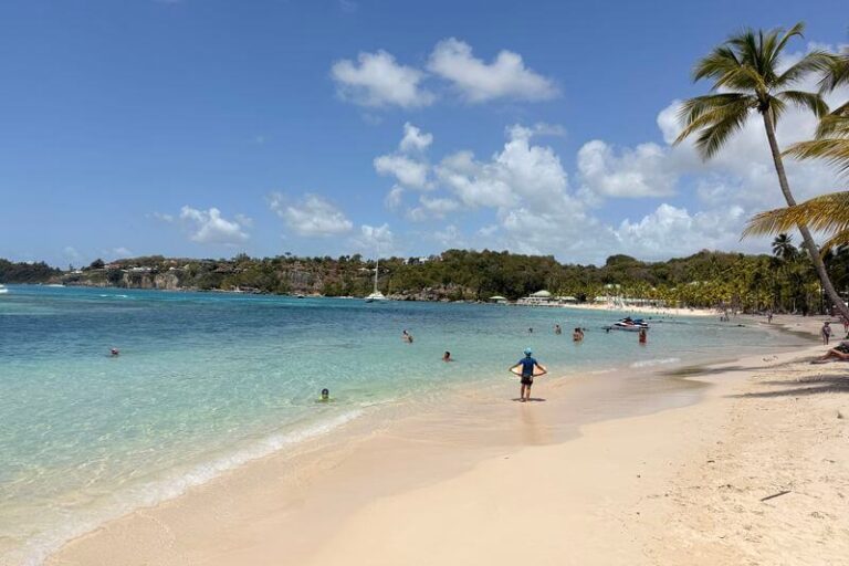 caravelle beach white sand beach of the caravelle saint-anne guadeloupe