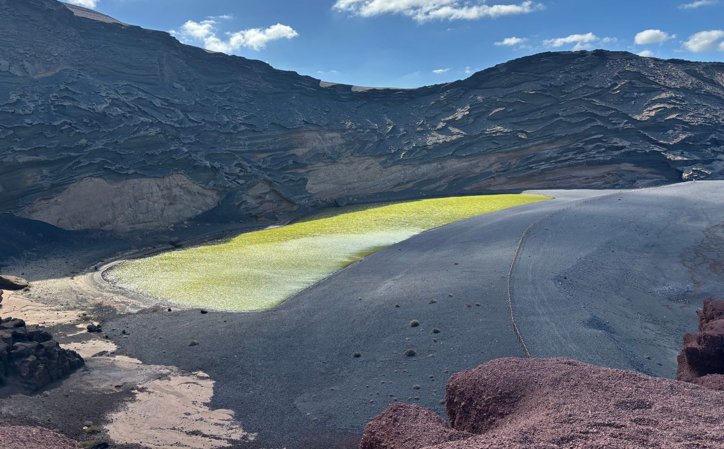 le lac vert lanzarote charco verde belvédère