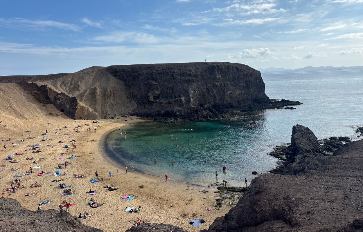 bekanntester Strand Lanzarote playa de papagayo auf lanzarote