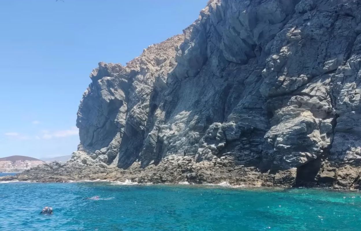 Schnorcheln in der Nähe der Felsen Teneriffa felsen am atlantik