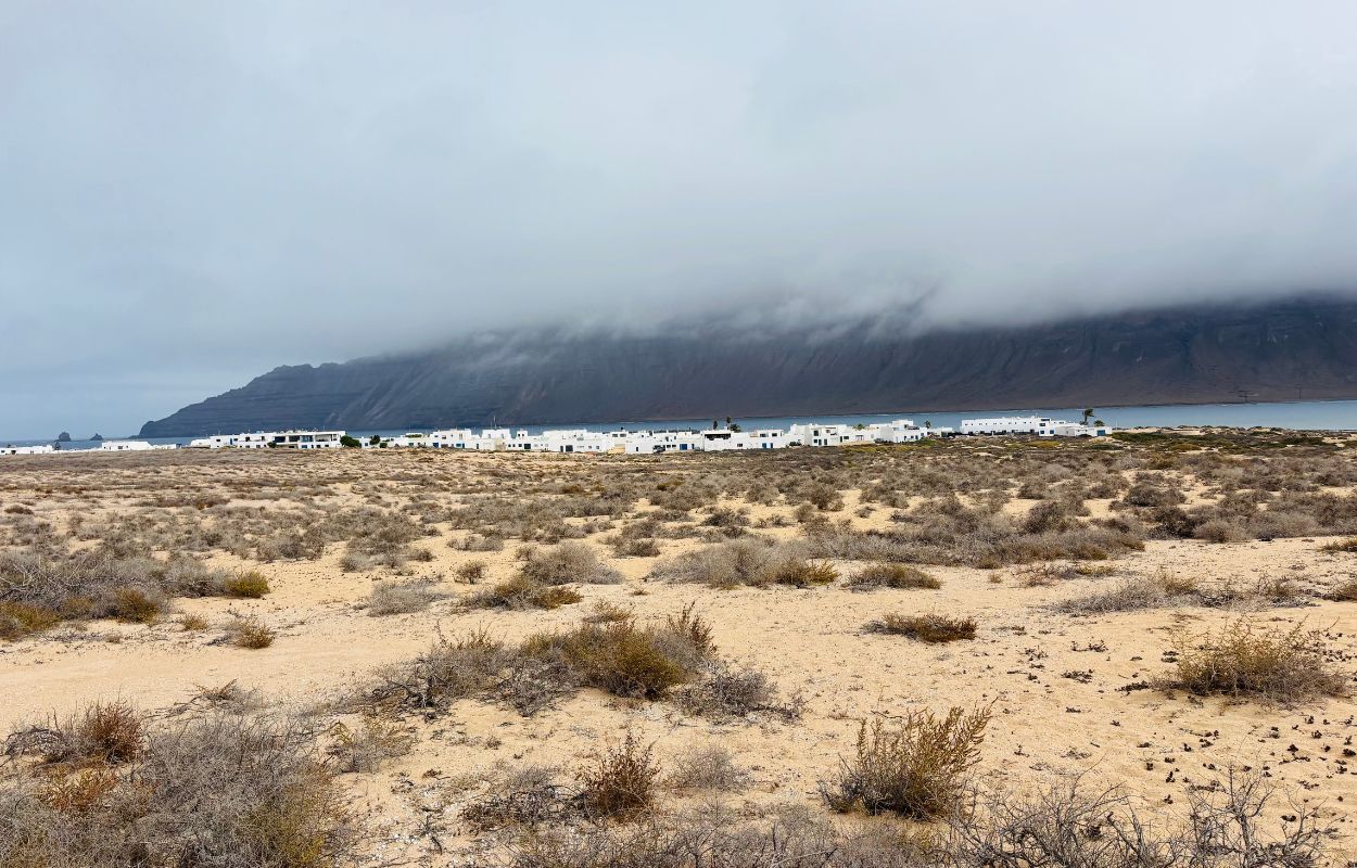 Famara in the north of Lanzarote surfing in famara