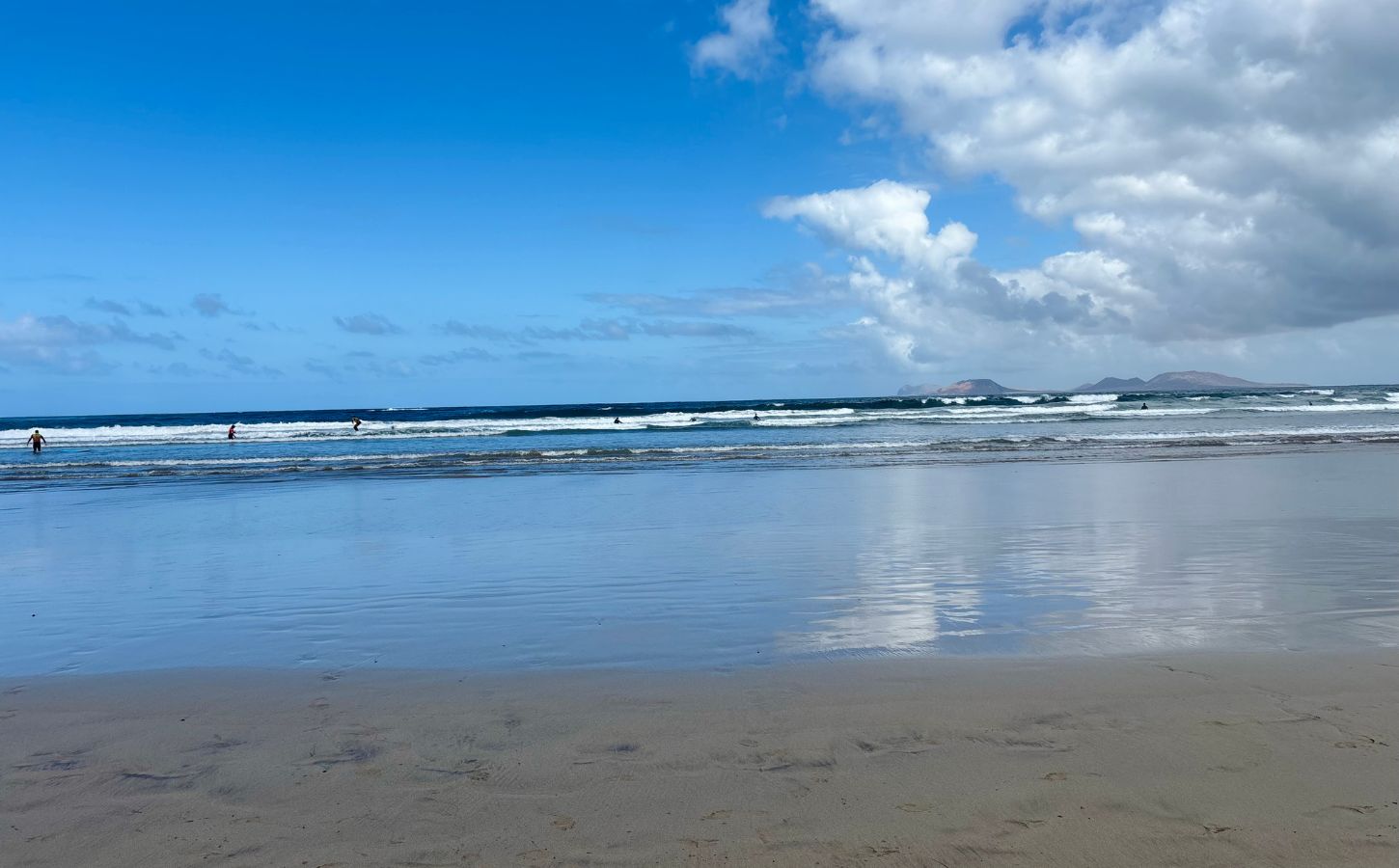 Famara Beach in Lanzarote go surfing in the canary islands