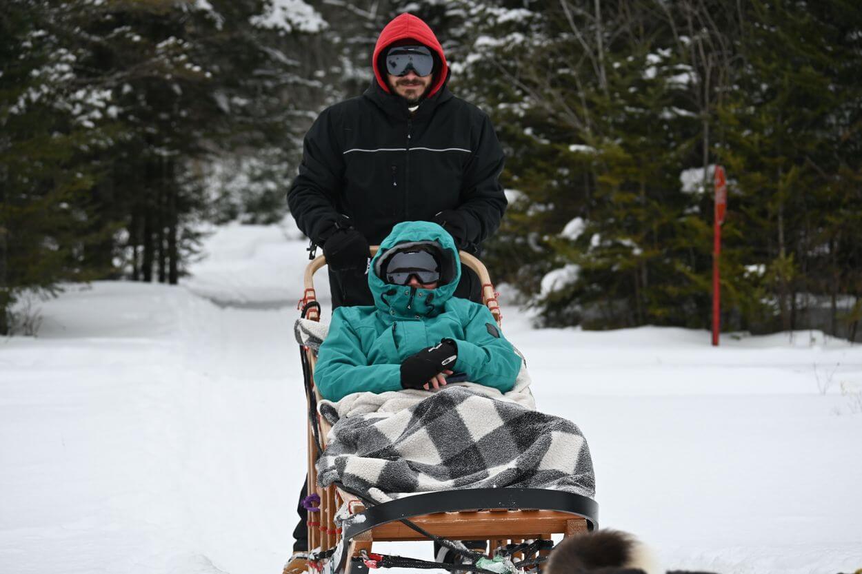 voyage canada chiens de traineaux dans les Laurentides