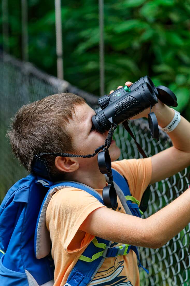 Observación del puente colgante Parque Nacional Volcán Arenal