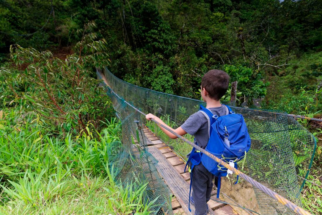 Senderismo en Costa Rica Senderismo con niños en Bajos del Toro