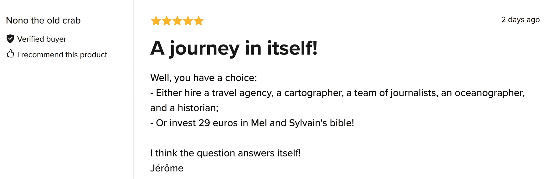 Travel guide reviews (1)