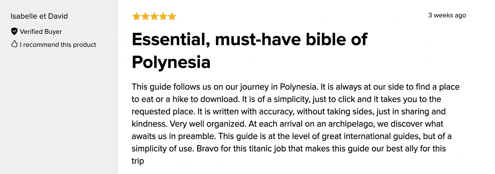 Travel guide reviews (6)
