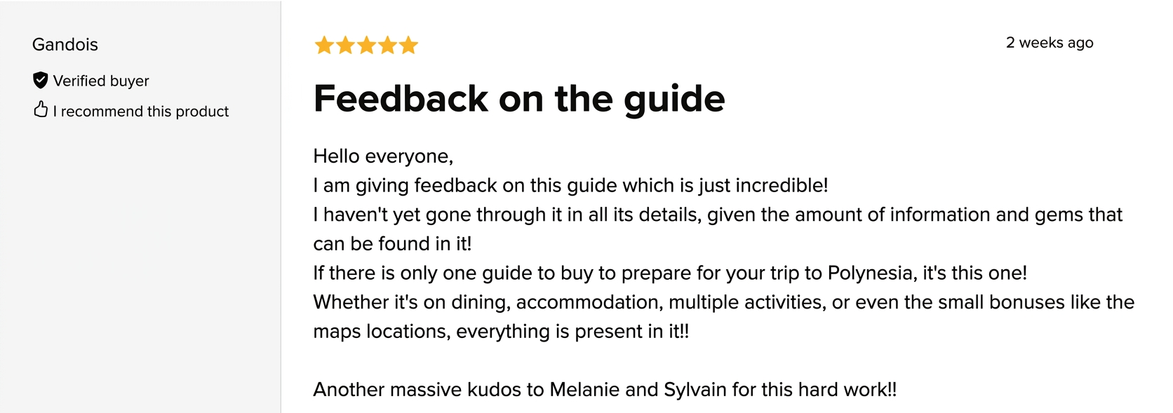 Travel guide reviews (7)