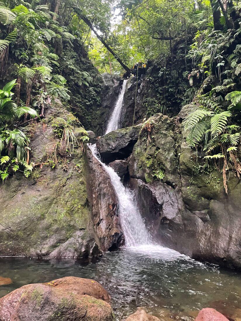 Doppelwasserfall Wasserfälle von Guadeloupe