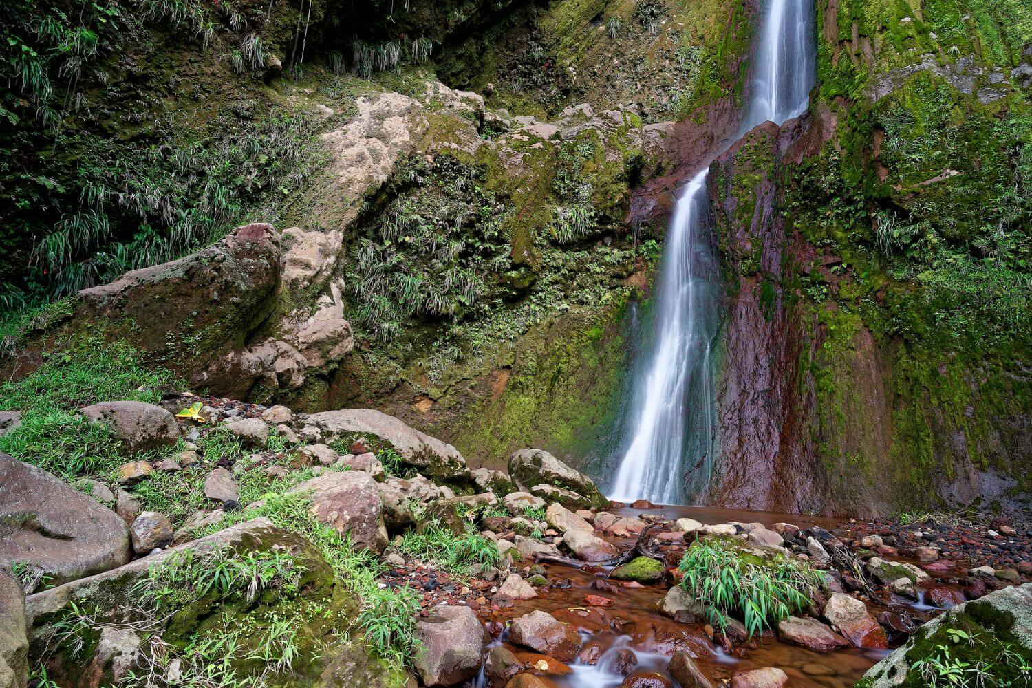 Wasserfall Galiote von oben Langzeitbelichtung am Wasserfall Galiote