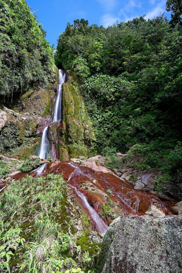 Galion-Wasserfälle, Insel Guadeloupe Galion-Wasserfälle auf der Insel Guadeloupe