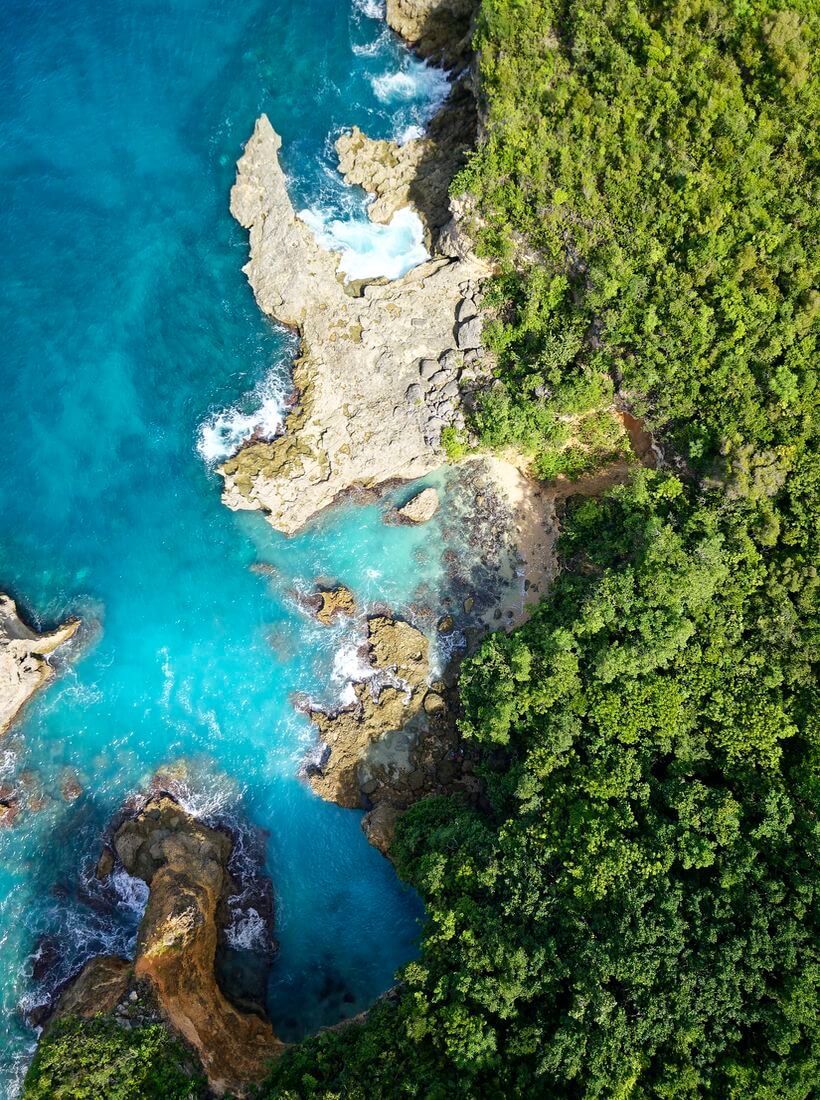 Der Bach der Anse Castalia Prächtige Anse Castalia