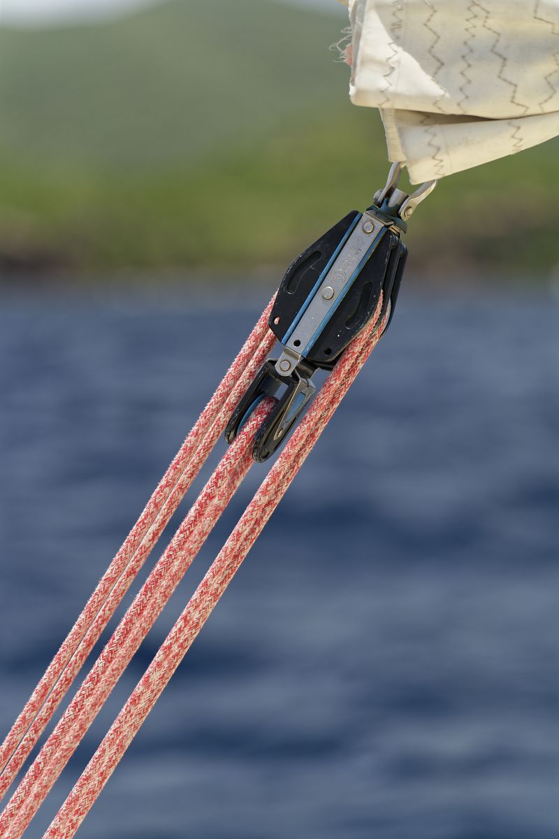 Segelboot-Details Segelboot-Details im Archipel der Saintes