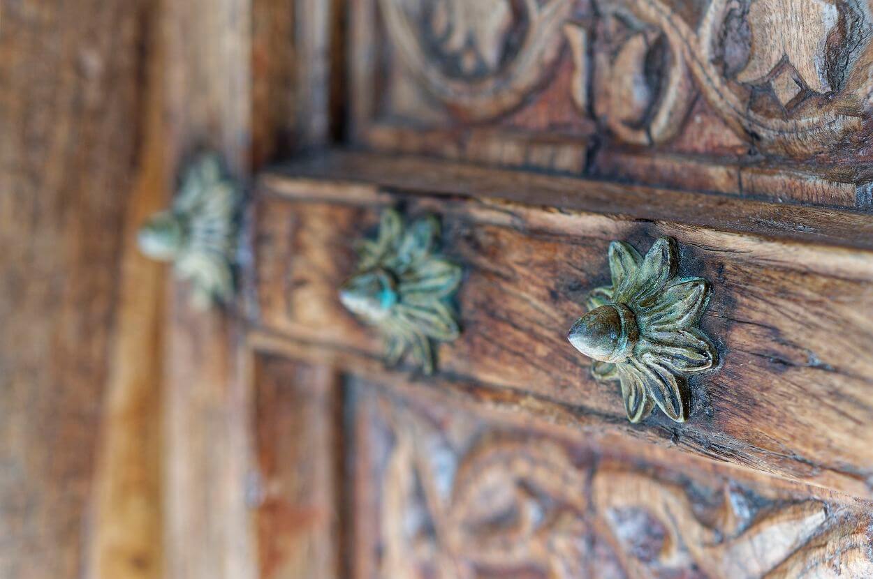 Türdetail der Villa Sérénité Türdetail der Villa Sérénité