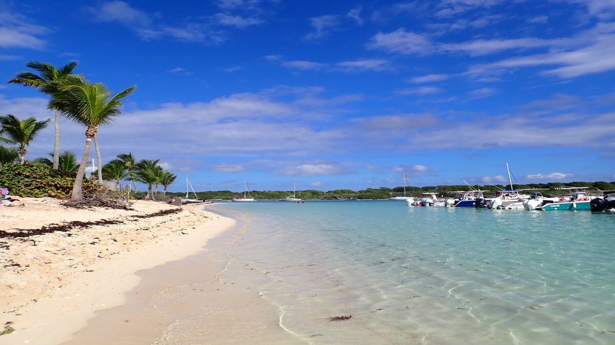 Wasser von Petite-Terre Strände auf den Petite-Terre-Inseln, Guadeloupe