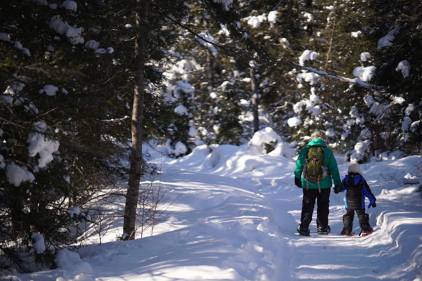 prächtige Landschaften Schneeschuhwanderung