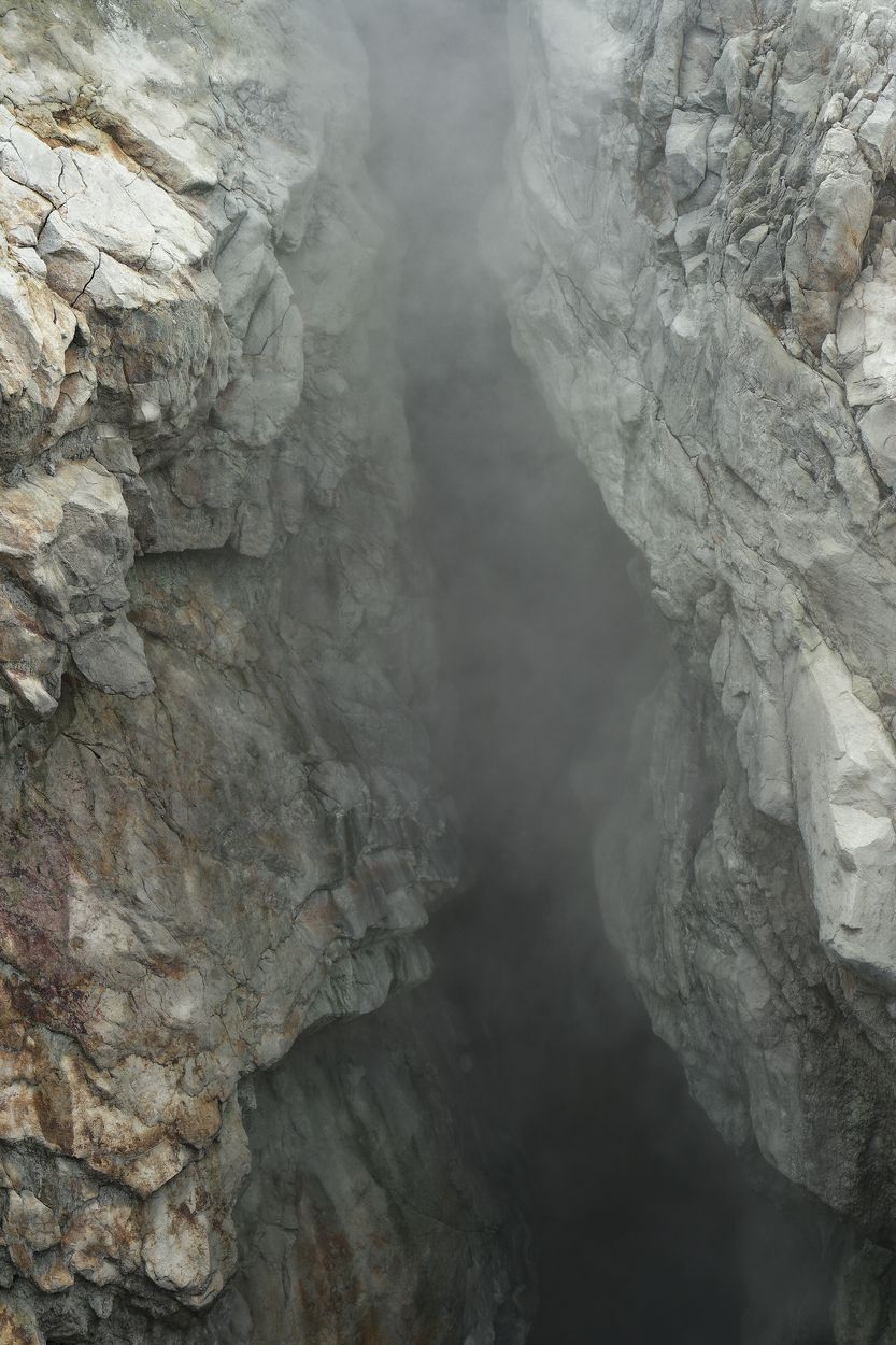 Spalte des Vulkans Soufrière-Spalte