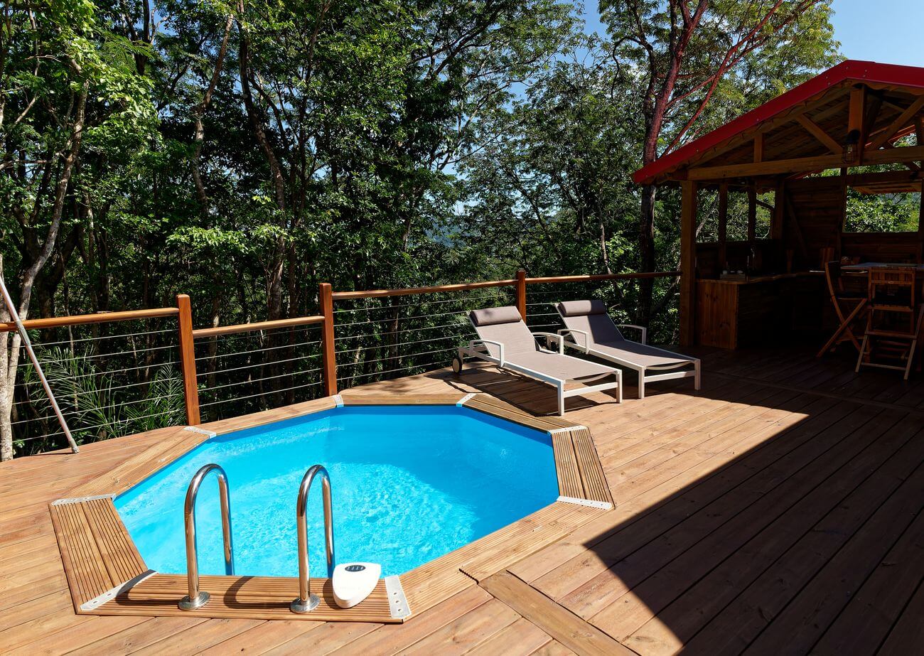Dschungel-Lodge und sein Pool Swimmingpool im Dschungel-Lodge