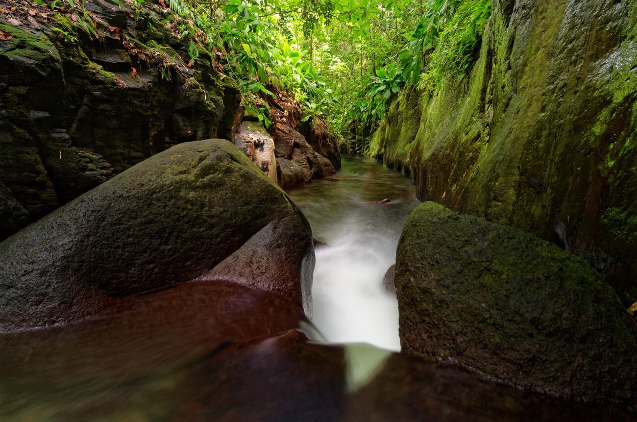 Moustique-Canyon Langzeitbelichtung Ausgang des Moustique-Canyons