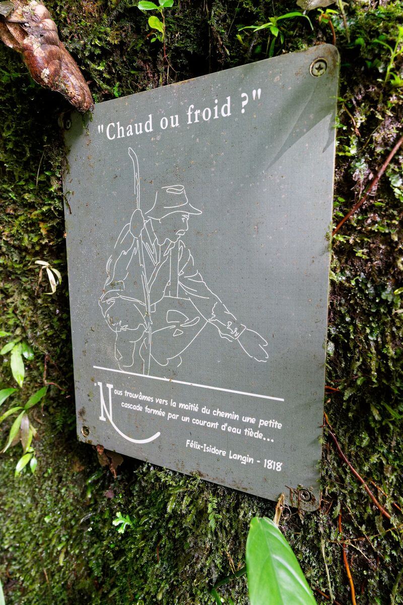 Schild zu den Galion Falls Schild zu den Galion Falls, Insel Guadeloupe