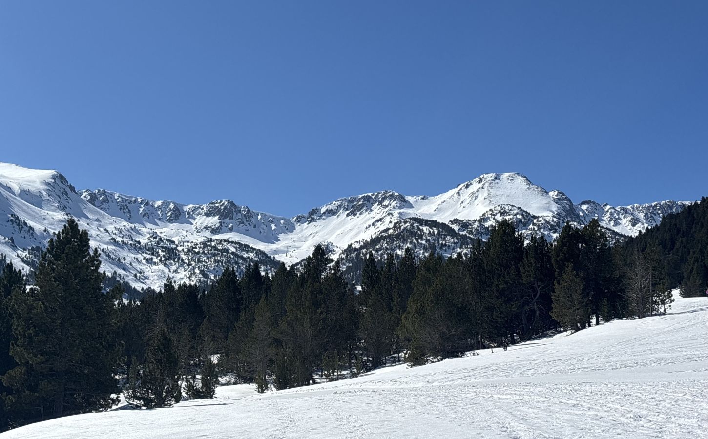 Verschneite Landschaften Schneemobil