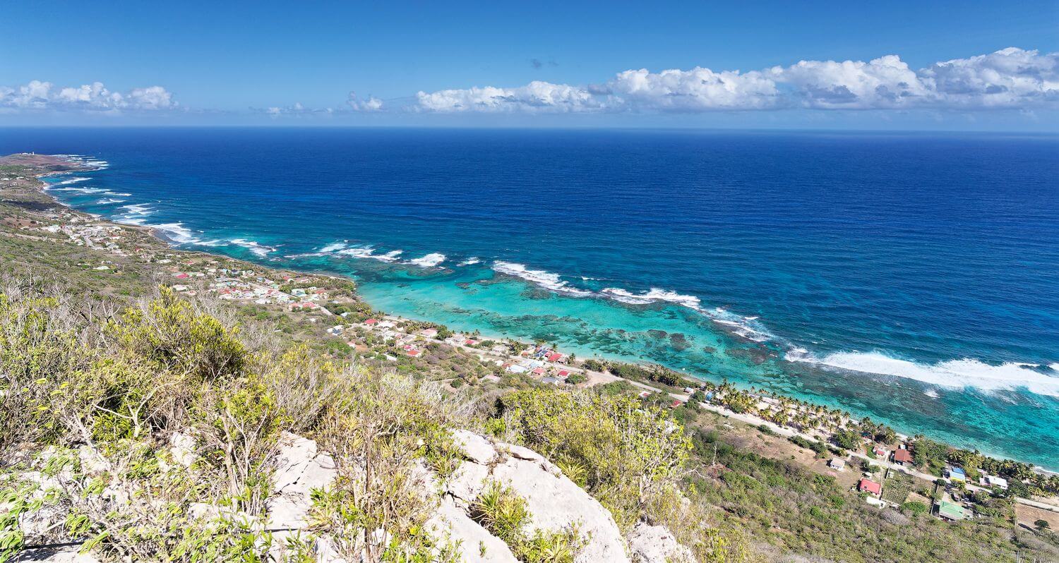 Aussichtspunkt Chemin des Lataniers Lagunenblick Désirade