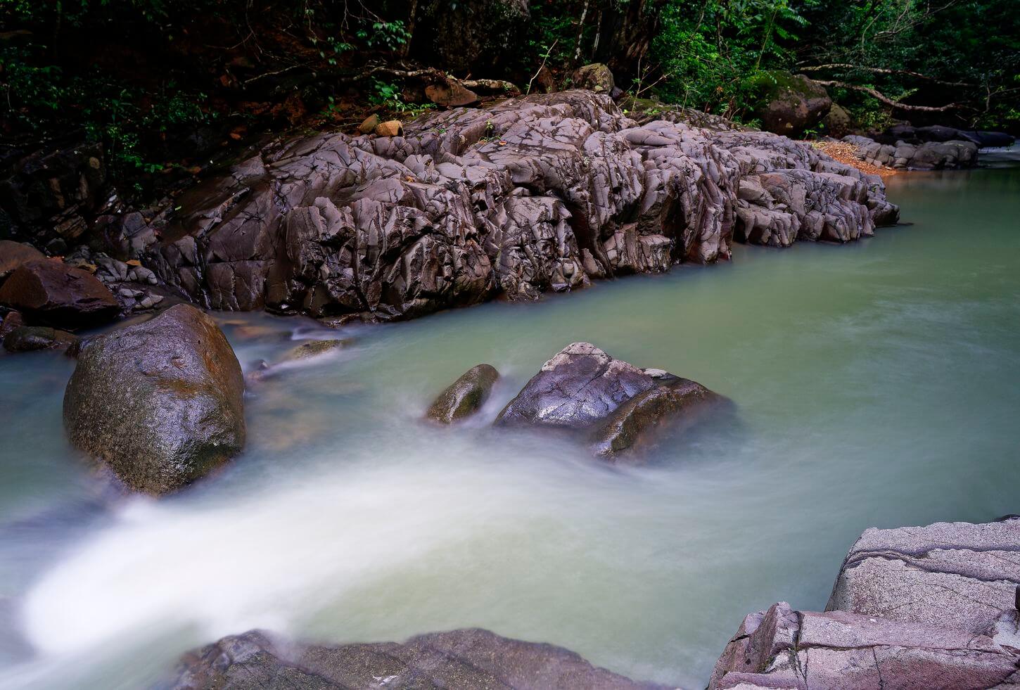 Fluss in saut acomat Langzeitbelichtung saut acomat