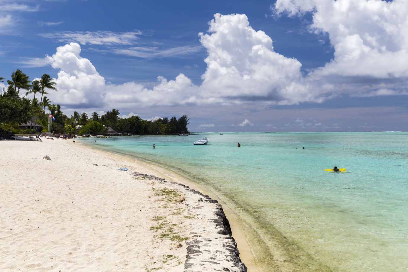 Blick auf den Matira-Strand Blick auf den Strand
