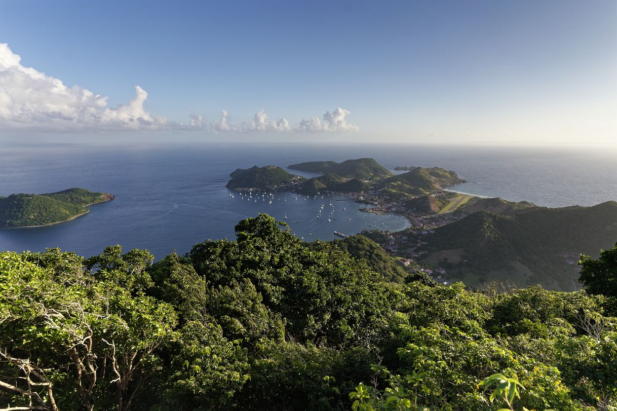 Blick von Terre de Haut Terre de Haut vom Kamel aus