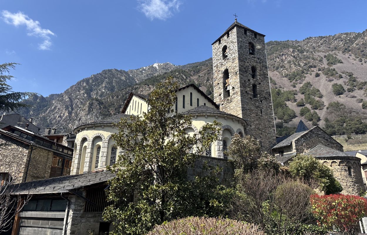 Romanesque church in Andorra la Vella historic center of Andorra la Vella