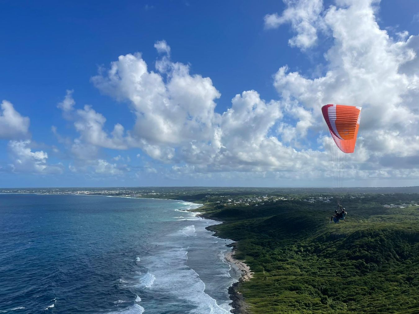 Guadeloupe Le Moule paragliding paragliding by the sea
